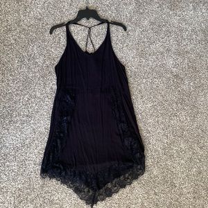 Free People size Large Black Lace Slip Dress
